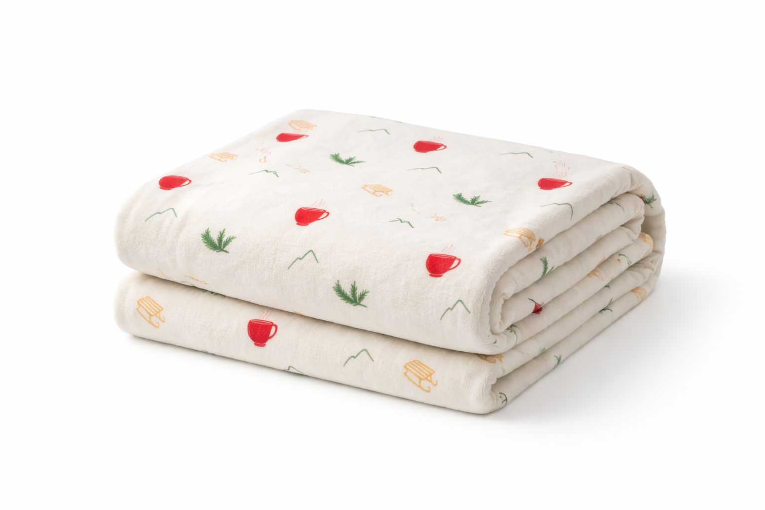 Couverture ultra douce et légère pliée, facile à transporter. Confortable, chaude.
